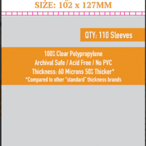 SKS-8820, Sleeve Kings "Super Large" Sleeves (102x127mm) -110 Pack
