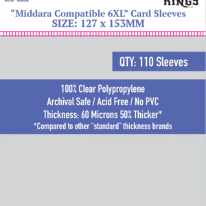 SKS-8836, Sleeve Kings "Middara Compatible 6XL" Card Sleeves (127 x 153) - 110 Pack