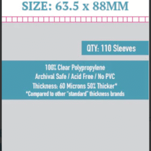 SKS-8810, Sleeve Kings Card Game Card Sleeves (63.5x88mm) - 110 Pack