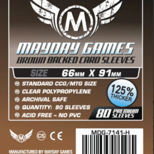 CCG/MTG Card Sleeves (66x91mm) - 80 Pack -Brown Mayday Premium