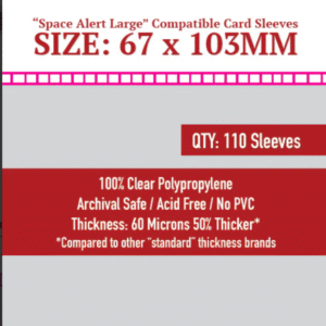 SKS-8829, "Space Alert Large Compatible" Sleeves (67x103mm) - 110 Pack