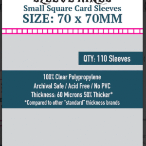 SKS-8812, Sleeve Kings Small Square Card Sleeves (70x70mm) - 110 Pack