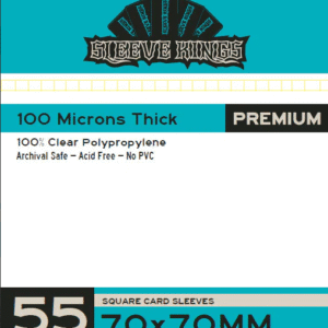 Premium SK Square Card Sleeves (70x70mm) -55 Pack, 100 Microns