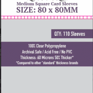 SKS-8815, Sleeve Kings Medium Square Card Sleeves (80x80mm) - 110 Pack