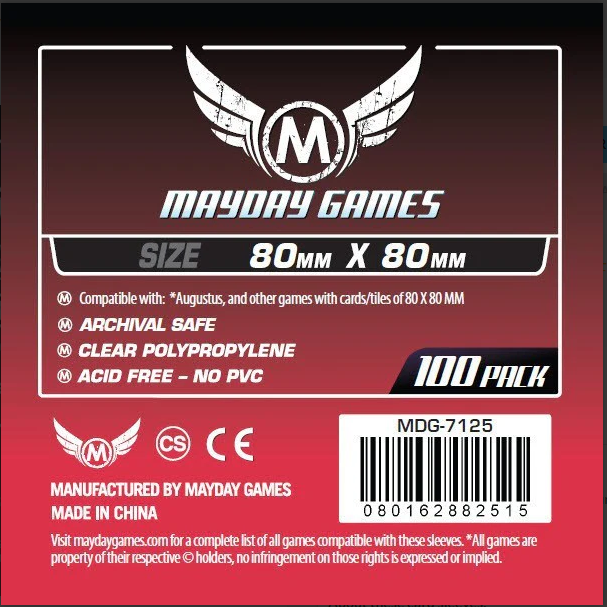 Square Card Sleeves - Medium (80x80mm) Standar Mayday