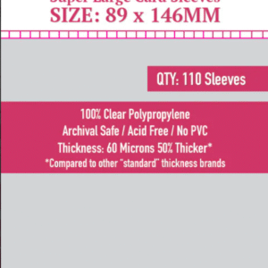 SKS-8831, "Super Large" Sleeves (89x146mm) - 110 Pack