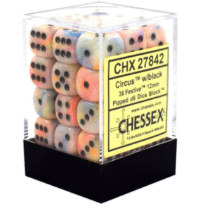 Chessex Festive Circus/black 36 pzas