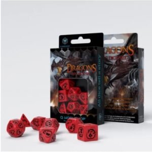 Q Workshop: Dragons - Red/Black Dice Set