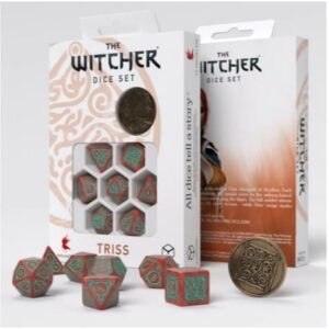 The Witcher dice set Triss rojos