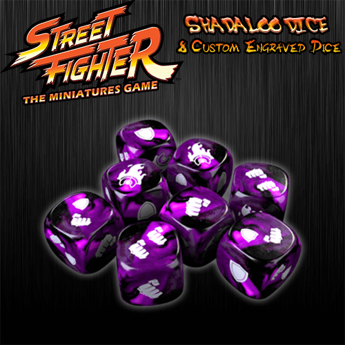 Street Fighter: The Miniatures Game Purple Shadaloo Dice