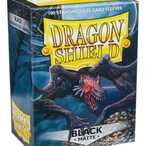 100 BLACKDragonshield: 100ct Matte Sleeves - Standard Size "Black" Dragon shield