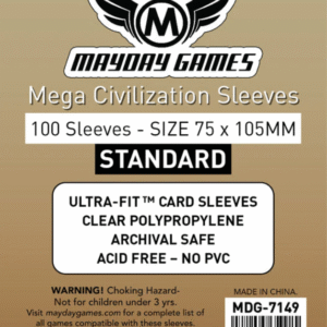 Mega Civilization Sleeves (75x105mm) - 100 Standard Mayday