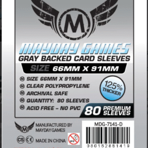 CCG/MTG Card Sleeves (66x91mm) - 80 Pack -Grey Mayday Premium