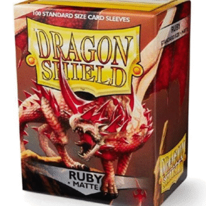 100ct Matte Sleeves - Standard Size "Ruby" Dragon shield