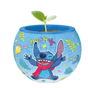 Rompecabezas Disney 3D Maceta Stitch Bailando 80 Piezas De Plástico