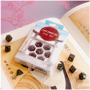 Q Workshop: Japanese - Deep Night Firefly  Dice Set