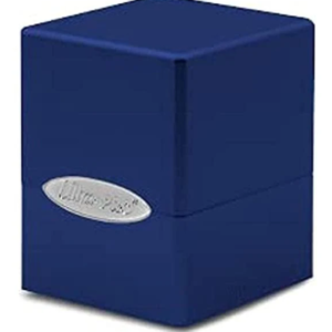 Classic satin cube deckbox blue