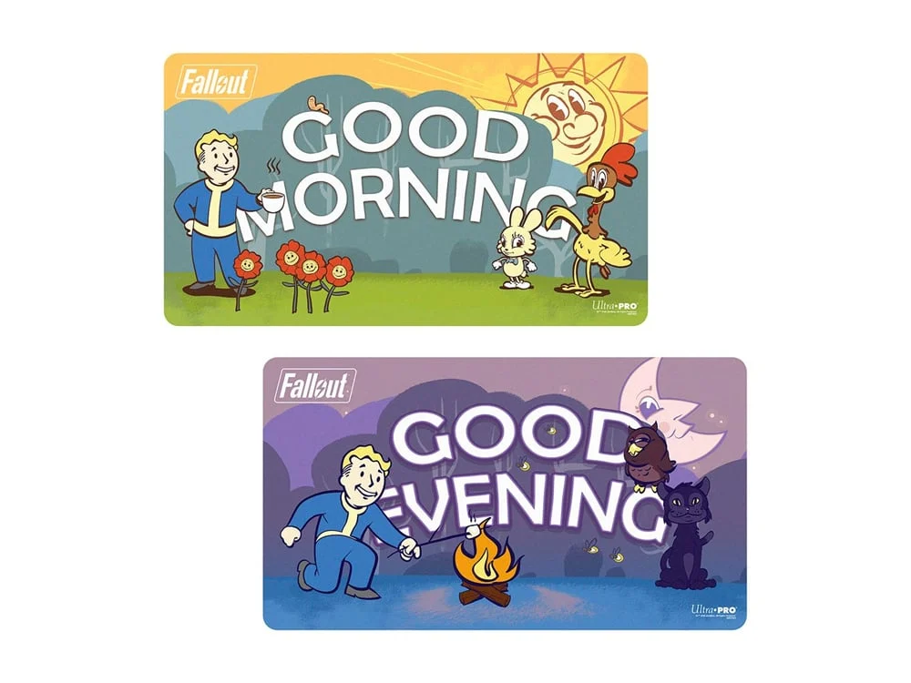 Ultra Pro: Fallout - Vault Boy - Good Morning/Good Evening Double Sided Playmat Tabletop Gaming