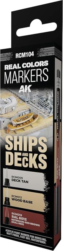 RCM104 SHIPS & DECKS - SET 3 REAL COLORS MARKERS Entrega 15 de Noviembre